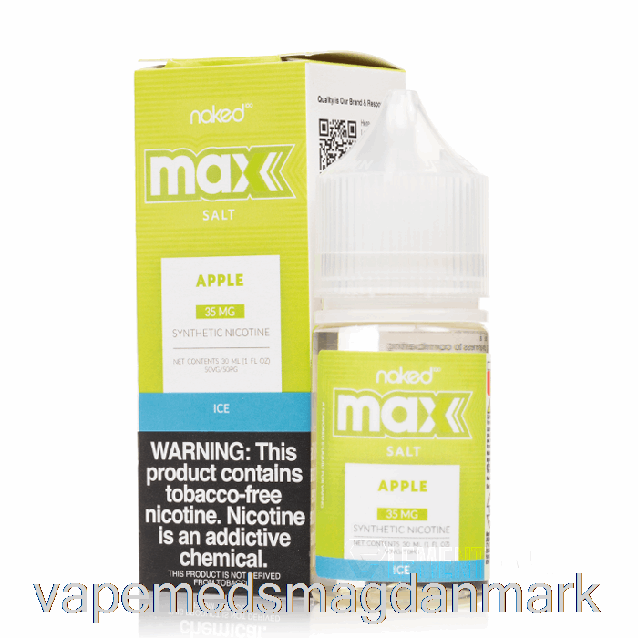 Vape Uden Nikotin Isæble - Nøgen Max Salt - 30ml 50mg